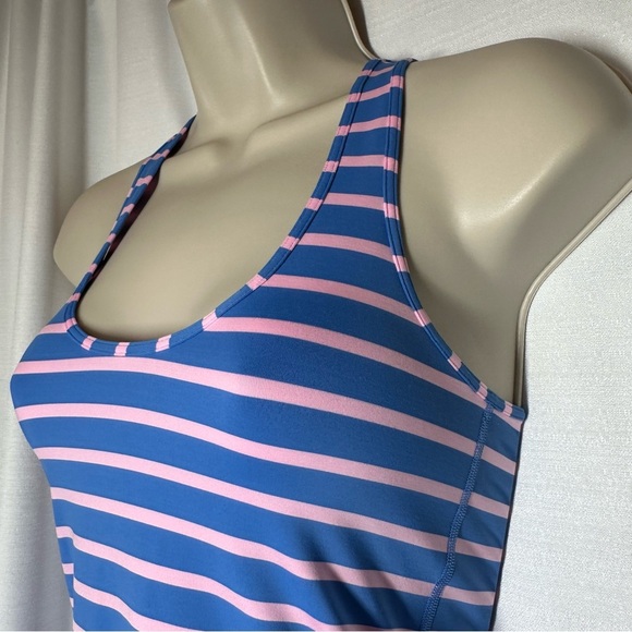 New Lululemon Blue Pink Stripe Cool Racerback Tank Top 4 Barbie Nautical Workout - Picture 3 of 8